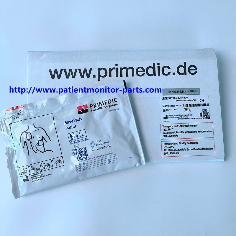 Metrax Primedic M250 M290 Defibrillator Disposable Electrodes With Wires REF 73288 Or 97796 SavePads