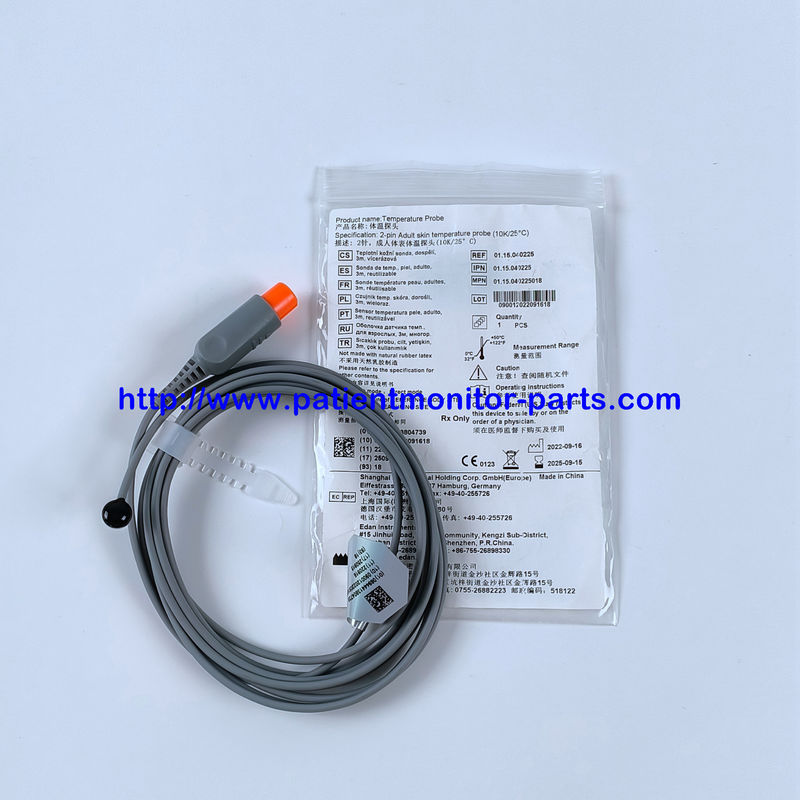 EDAN 2-Pin Adult Skin Temperture Probe（10/25℃）REF:01.05.040225  MPN:01.05.040225018